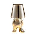 Miniatyrbilde 1 av 5: Thinker Lille Gylden Bordlampe Oppladbar Harpiks Bordlampe for Soverom