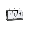 Miniatyrbillede 1 af 4: 1 stk. Jern Kalender Bord Mesh Hul Kalender Skrivebord Kalender