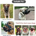 Miniatyrbillede 3 af 5: Hunde maske, hundemundkurv med åndbart net og holdbart nylon hovedbånd