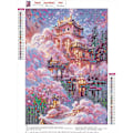 Pikkukuva 2 / 5: Pink Castles 30x40cm Timanttimaalaus Aikuisille, Cottage Full Timanttimaalaus 5D Fancy Timanttipakkaus Lapsille, Timanttistrassit Ristipisto Kristallimaalaus Seinäkoristeluun