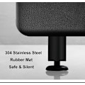 Miniatyrbilde 4 av 5: 4x Stålmøbelben, Svart, 80mm Rustfritt Stål Kontor Sofa Ta