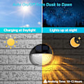 Miniatyrbild 3 av 5: 4-pack LED solcellslampor för utomhusbruk IP65 vattentät dekorativ W