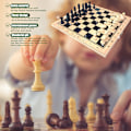 Miniatyrbild 3 av 5: 39*39CM Spelkit Schack, Dam och Kvarnspel Set 3 i 1 Trä Vikbar