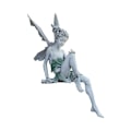 Miniatyrbillede 1 af 5: 22cm Siddende Fe Figur, Kunstharpiks Have Ornament Håndværk Landskab
