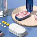 Miniatyrbild 5 av 5: 2-pack tablettdelare, 2-i-1 pillerdelare, bärbar tablettdelare,