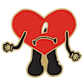 Pikkukuva 5 / 5: Baddd X Bunny Heart Red Enamel Pins Music Lapel Pin Shirt Bag Bad