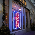 Miniatyrbillede 1 af 5: LED Open Neon Bogstav Vægkunst Åben Lysskilt USB Dæmpbar Neon L