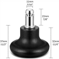 Miniatyrbild 2 av 4: 5 Swivel Stolar Universal Fästa Ben Spik Hjul Kontorsstol Com