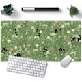 Miniatyrbild 1 av 5: Söt katt växt cool skrivbordsmatta tangentbordsunderlägg kawaii svart katt blomma