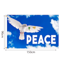 Miniatyrbild 1 av 3: Fredsflagga, Världsfridsduva Fredssymbol Flagga för Patio Gräsmatta