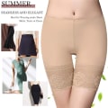 Miniatyrbild 5 av 5: Dam Säkerhetsbyxor Spets Elastiska Cykling Säkerhetsbyxor Långa Shorts Anti-Chafing Panties Korta Leggings Boxer Shorts (3-pack)