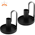 Miniatyrbilde 1 av 5: Metall lysestaker, 2 stk lysestakeholder jul lysestake