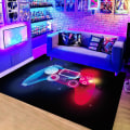 Miniatyrbillede 2 af 3: Moderne Gamer Soveværelse Tæppe 120x80cm 3D Controller Graffiti Børn
