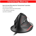 Miniatyrbillede 3 af 4: Ergonomisk mus, 3200 DPI, 6 knapper USB-kablet mus, lodret mus, optisk mus, pc-mus med kabel, kablet mus til pc, mac, sort
