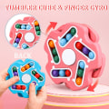 Miniatyrbilde 5 av 5: Magisk bønnekube, magisk bønne (rosa), spinnende magiske bønner, 3D roterende fingerpuslespill, magisk spinner, magisk kubepuslespill, magiske bønner IQ kube spillleketøy for voksne og barn