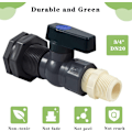 Miniatyrbilde 3 av 4: Tønne kran PVC regntønne kran sett slange adapter for