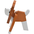 Miniatyrbillede 4 af 5: 1 stk. træ 3D dyr (hund) form brillerholder, solbrillerholder