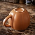 Miniatyrbilde 2 av 5: Oransje Gresskar Krus Keramisk Kaffe Krus Halloween Kaffe Krus Tema