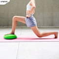 Miniatyrbillede 4 af 5: Balancemåtte, perceptionsmåtte, grøn 34cm - oppustelig måtte, yogamåtte - core træning, ryg, mave, ben, fitness, Pilates, rehabilitering