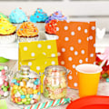 Miniatyrbild 3 av 5: Presentpåsar i prickigt papper - Set med 20 presentpåsar i papper, små presentpåsar, färgglada presentpåsar, DIY-presentpåsar i papper för godis, bröllop eller födelsedag