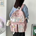 Miniatyrbilde 2 av 4: Kawaii skolesekk, rosa skolesekk, kawaii tilbehør, brosjer og anheng, utstoppede dyr