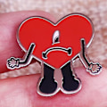 Pikkukuva 1 / 5: Baddd X Bunny Heart Red Enamel Pins Music Lapel Pin Shirt Bag Bad