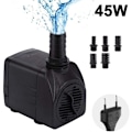 Pikkukuva 1 / 5: Uppovesi Pumppu, Säädettävä Mini Vesipumppu (45W), Lammikko/Suihkulähdepumppu, Erittäin Hiljainen Akvaariopumppu, 5 Suuttimella