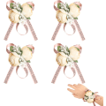 Miniatyrbild 1 av 5: 4 st bröllops handledsblommor, handleds corsage bröllop konstgjorda blommor wr