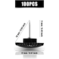 Miniatyrbillede 2 af 5: 100 stk. 12 mm (sorte) trykknapper, små trykknapper i plast til papir