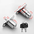 Miniatyrbillede 2 af 5: (2 stk) Møbel Skydedørslås Skabslås Kerne Trykcylinder C