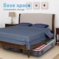 Miniatyrbilde 4 av 5: Oppbevaringspose under sengen, sett med 2, stor, sammenleggbar, i fleece