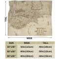 Miniatyrbillede 4 af 5: Tæppe Middle Earth Kort Tæppe Ultra Blødt Fløjlstæppe Letvægt
