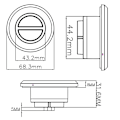 Miniatyrbillede 3 af 5: Elektrisk Recliner Switch Sofa Switch Controller 2 Runde Knapper Glidende Rec