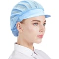 Miniatyrbilde 2 av 5: 3-pakks kokkeberet i mesh - Blå, unisex kjøkkenhatter med mesh, egnet for verksted, fabrikk, kjøkken, catering, bakeri