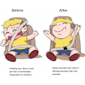 Miniatyrbilde 4 av 5: Setebeltejustering, (2-pakning) Svart universell setebeltejustering f