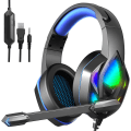 Miniatyrbild 1 av 5: (Blå) Gaming-hörlurar, Over-Ear-hörlurar med färgväxling