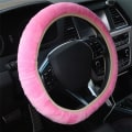 Miniatyrbild 4 av 5: (Rosa) 3-pack fluffig plysch bilrattskydd för universell