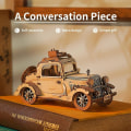 Miniatyrbillede 3 af 5: Vintage Bubble Car 3D træpuslespil træmodelpuslespil voksen mekanisk træmodelbyggesæt laserskåret puslespil