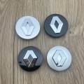 Miniatyrbillede 2 af 3: Sæt med 4 57mm sorte Renault hjulkapsler