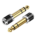 Miniatyrbilde 1 av 5: 1/4 til 3,5 mm lydadapter Hifi-adapter hodesett hodetelefonadapter