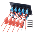 Miniatyrbilde 4 av 4: 5-pakks vippebryter, dobbel USB-kontakt 12V lader strømuttak LE