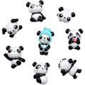 Pikkukuva 1 / 5: 8 kpl Panda-eläinmagneetti, Eläin jääkaappimagneetti, Luova eläin