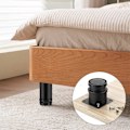 Miniatyrbillede 5 af 5: 4 justerbare møbelben, runde møbelben i metal, rustfrit stål, sofa ben bordfødder, højdejusterbar 0-15MM, 50*80mm sort