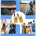 Miniatyrbilde 5 av 5: 1 par RT388 Walkie Talkie for Kids, Remote Walkie Talkie, Leke Gaver til 4-12 år gamle, Camping, Utendørs Spion Eventyr Gul