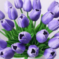 Miniatyrbillede 4 af 5: Lilla-10 kunstige blomster tulipaner kunstige blomster latex materi