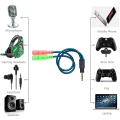 Miniatyrbild 4 av 5: Dubbel Jack Adapter PC Headset Mikrofon 3,5 mm Hane till Dubbel Hon