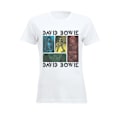 Miniatyrbillede 1 af 4: David Bowie Mick Rock College (lady) T-Shirt, Kvinder White L