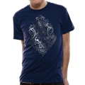 Miniatyrbilde 2 av 2: Harry Potter - Silver Foil Crest T-Skjorter Blue XXL