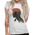 Miniatyrbilde 2 av 4: Harry Potter - Battle Silhouette  T-Skjorter. Kvinner White L
