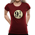 Miniatyrbilde 1 av 3: HARRY POTTER - PLATFORM 9 3/4S  (FITTED)  T-Skjorter. Kvinne Red XXL
